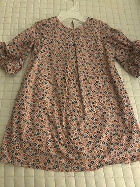 Gabby Girls Floral Long Sleeve Dress - Pink Multi, Size 7